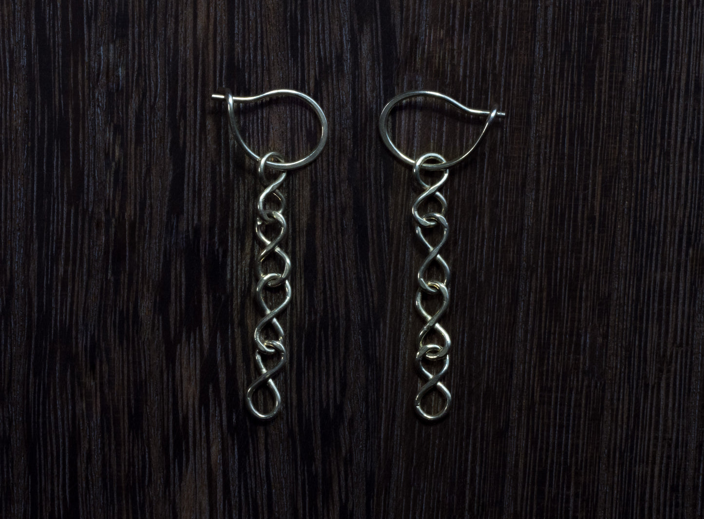 Everyday Tiny Hoops with Handmade Infinity Chain