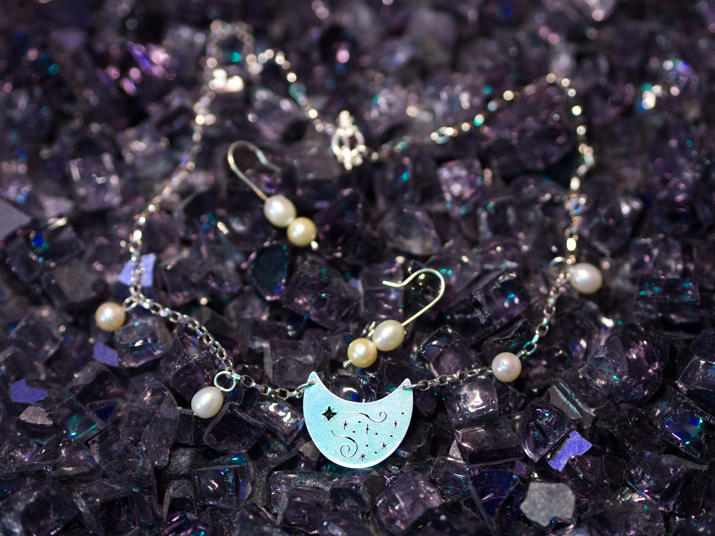 Guiding Star Pearl Charm Necklace