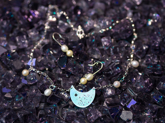 Guiding Star Pearl Charm Necklace