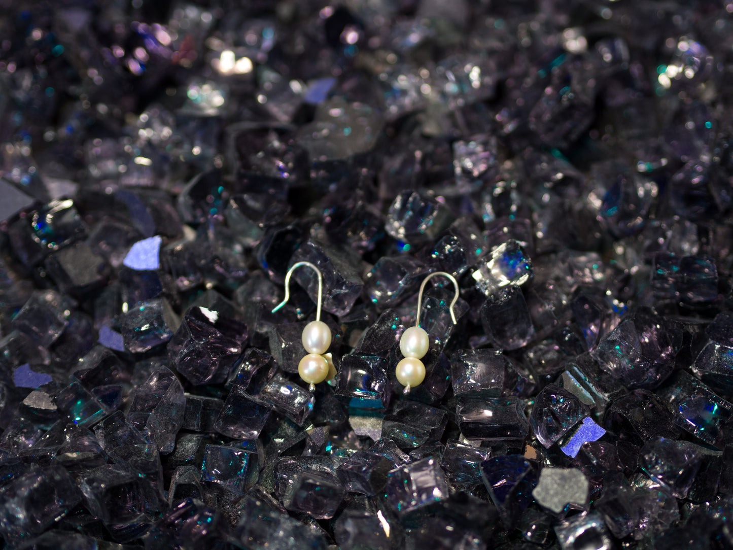 Champaign Pearl Drop Earrings